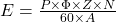 Rendered by QuickLaTeX.com  E = \frac{P \times \Phi \times Z \times N}{60 \times A}
