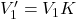 Rendered by QuickLaTeX.com V_1'={V_1}{K}