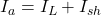 Rendered by QuickLaTeX.com I_a = I_{L} + I_{sh}