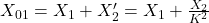 Rendered by QuickLaTeX.com X_{01} = X_1 + X_2' = X_1 + \frac{X_2}{K^2}