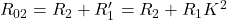 Rendered by QuickLaTeX.com R_{02} = R_2+ R_1' = R_2 + {R_1}{K^2}