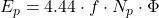 Rendered by QuickLaTeX.com E_p = 4.44 \cdot f \cdot N_p \cdot \Phi